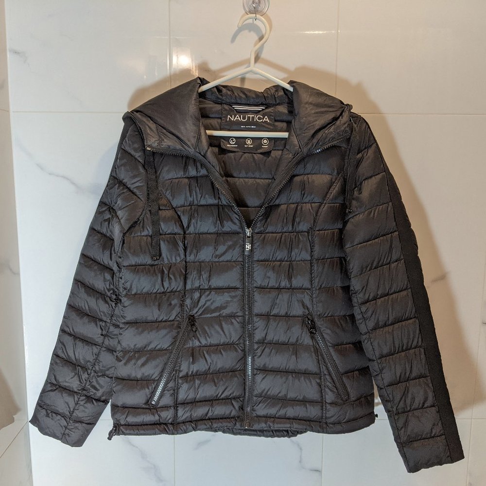 Nautica Synthetic Puffy Women's Jacket with Hood